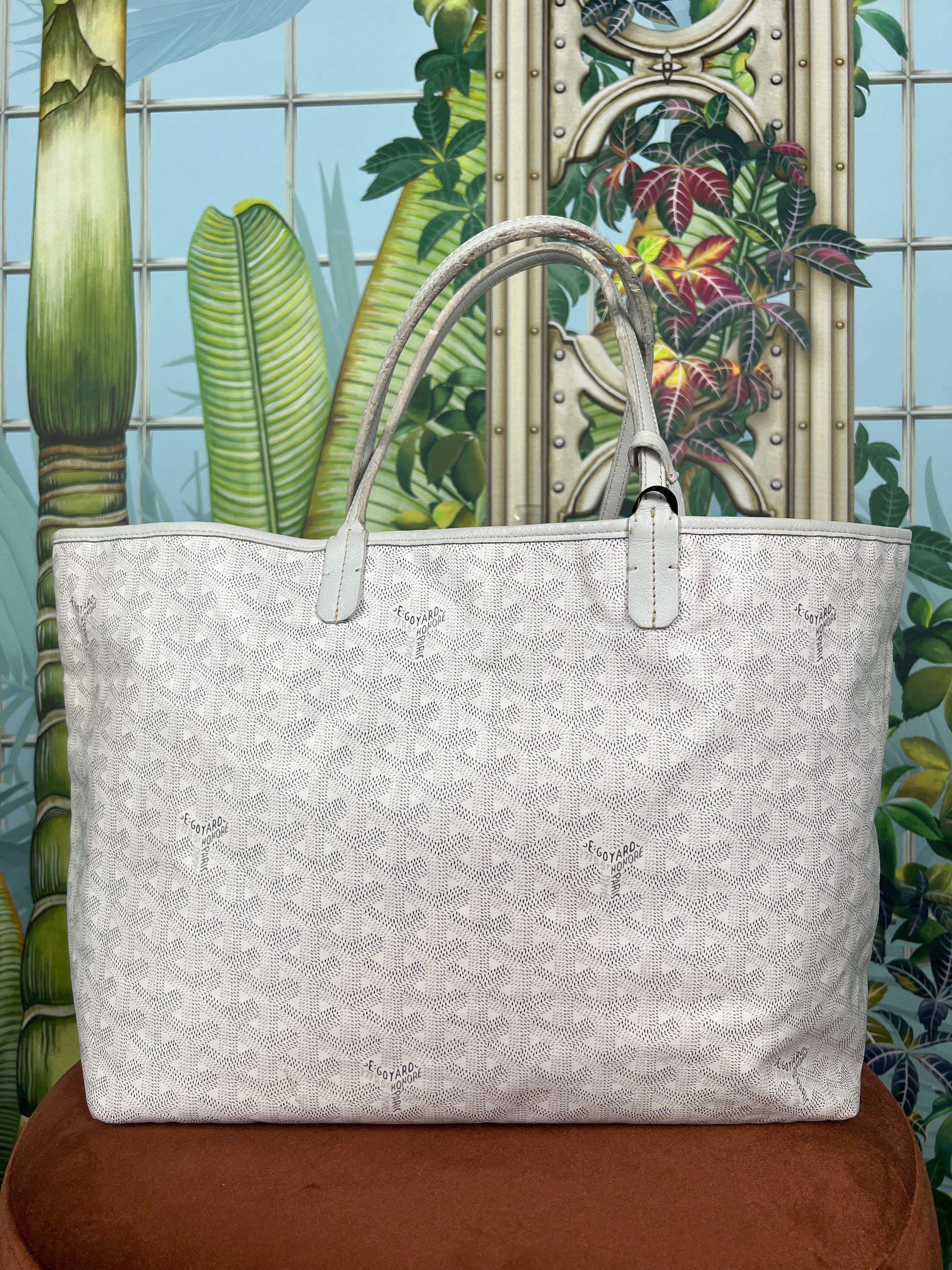 Goyard Saint Louis PM white tote – A Piece Lux