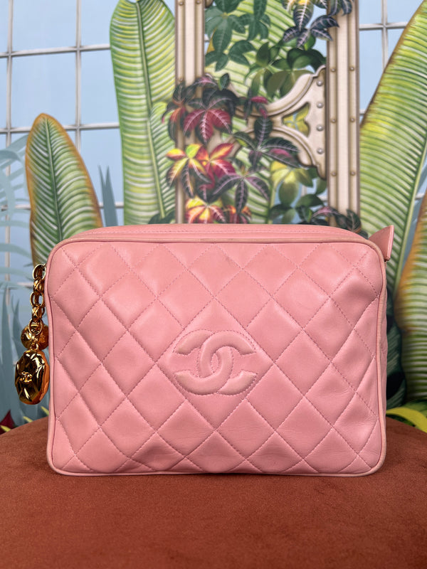 Chanel camera bag pink lambskin
