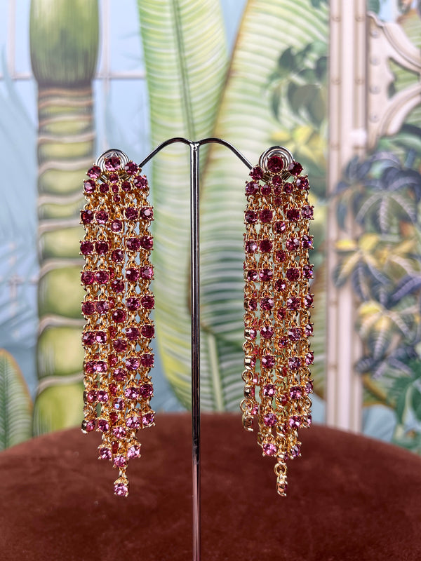 Oscar de la Renta earrings pink,gold