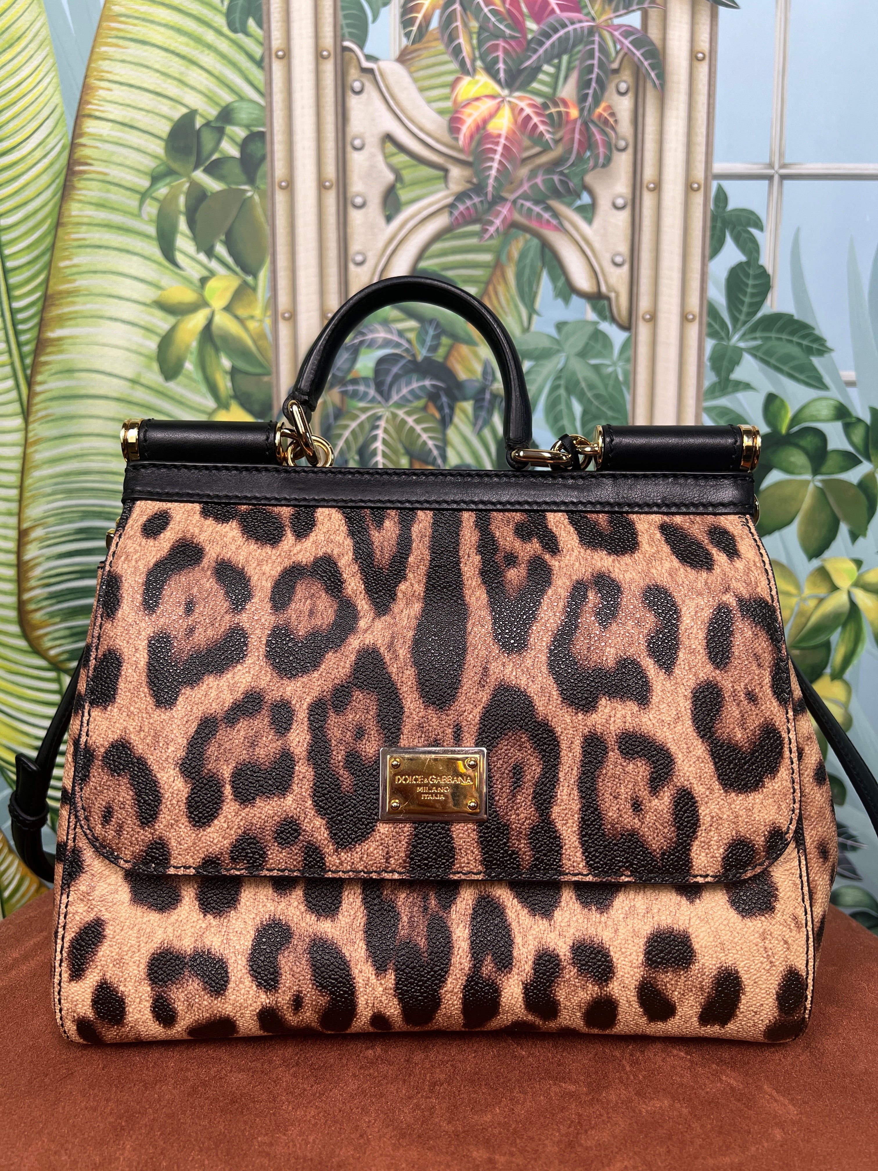 Dolce & Gabbana Sicily bag medium leopard print – A Piece Lux