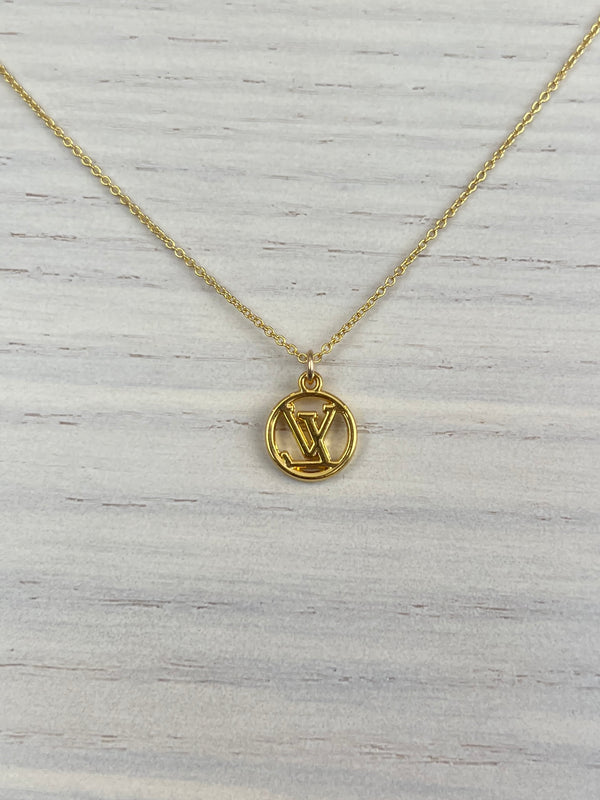 Repurposed LV Necklace gold