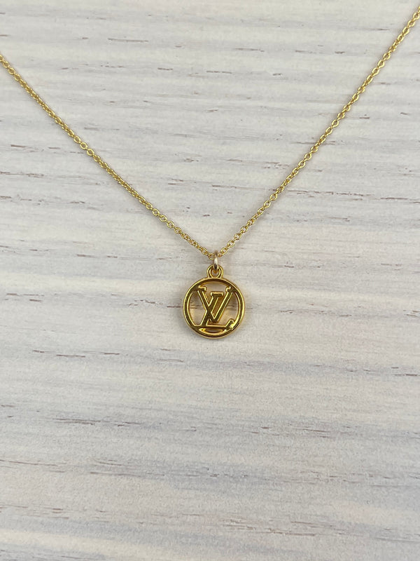 Repurposed LV Necklace gold