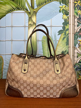 Gucci princy canvas tote gold