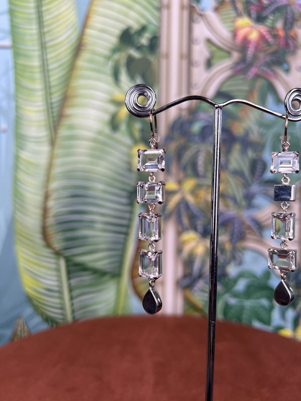 Efva Attling crystal fall silver 925 earrings