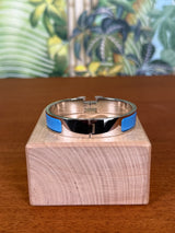 Hermès Clic H Bracelet blue/palladium