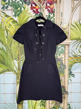 Christian Dior Double Liens Ceinture dress Bleu Marine