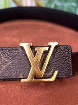 Louis Vuitton initiales reversible belt monogram/black