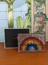 Anya Hindmarch Valorie Rainbow Glitter Clutch