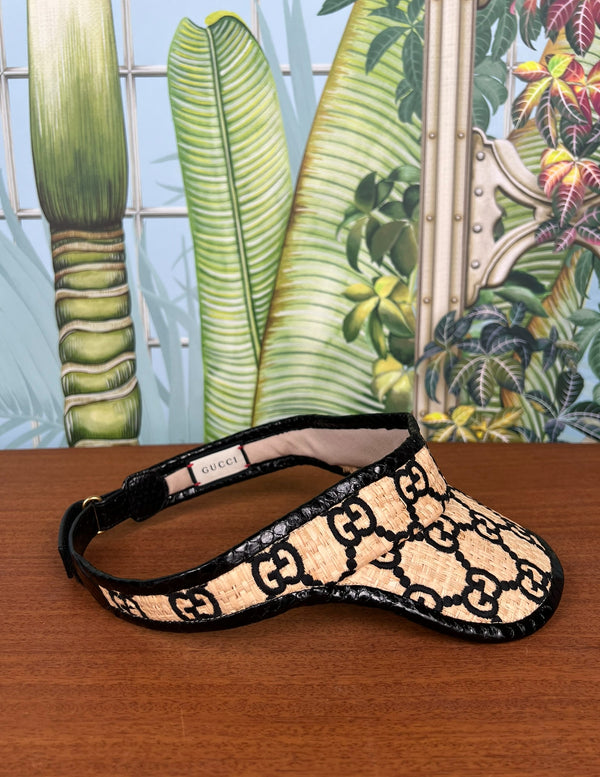 Gucci gg raffia visor