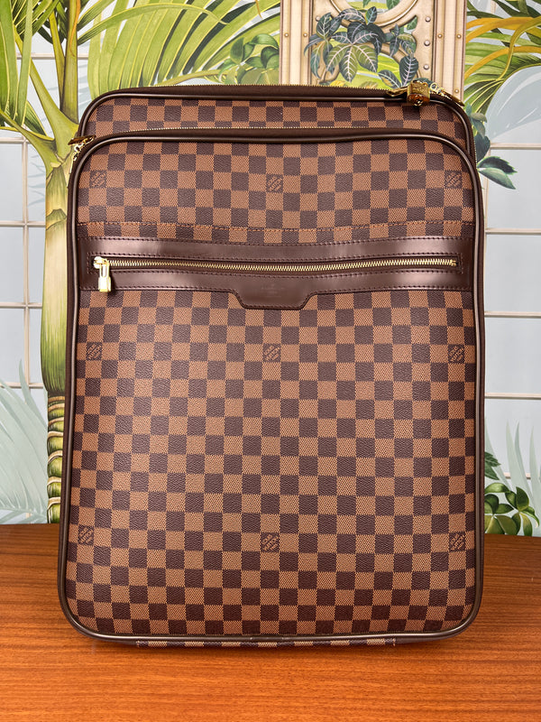 Louis Vuitton pegase 55 Damtier ebene suitcase