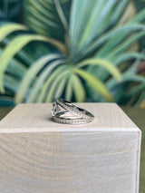 Swarovski ring Rhodium plated, size 55