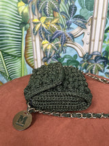 Missoni raffia mini crossbody bag green