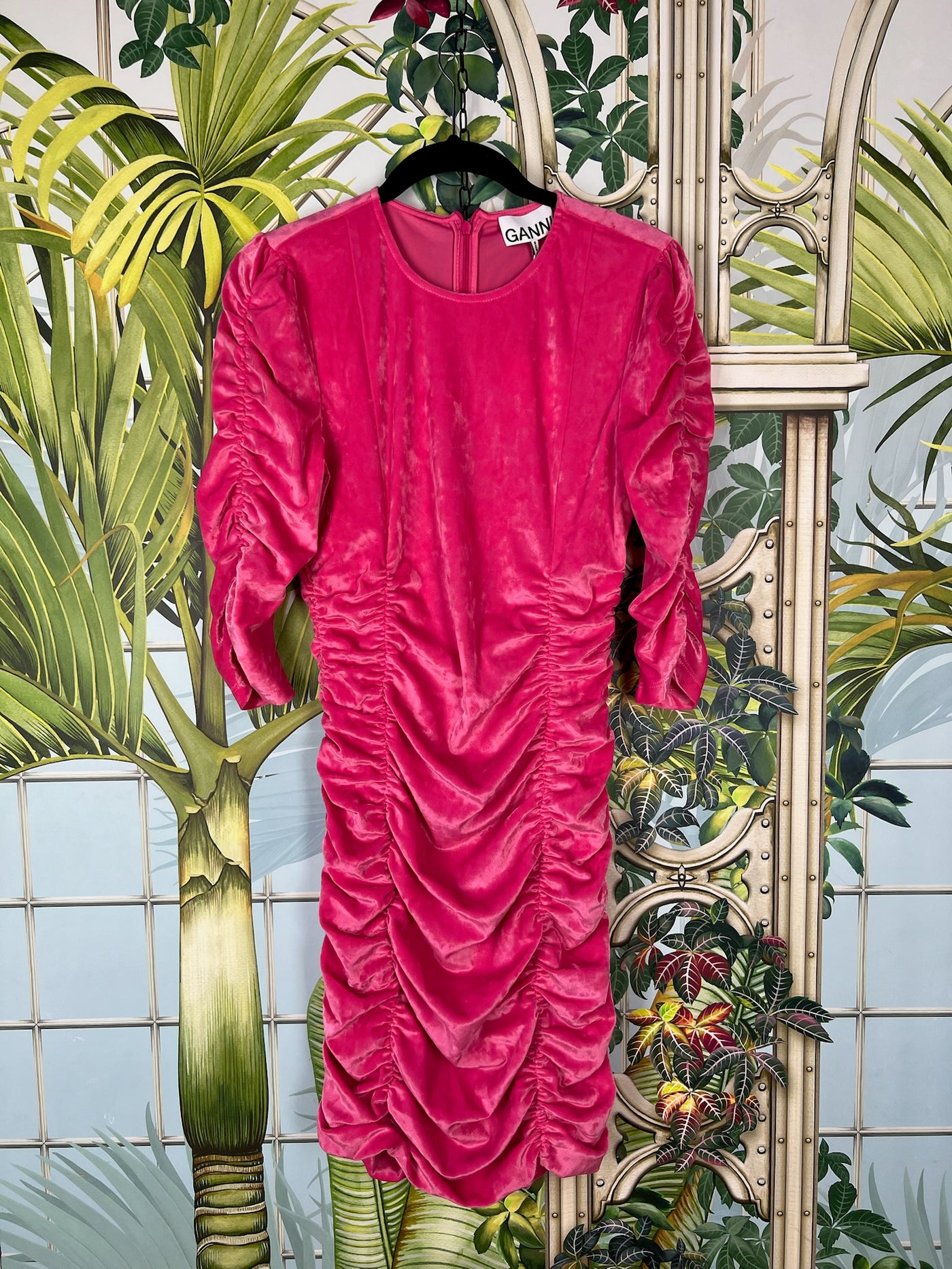 ganni pink velvet dress Ganni pink velvet dress A Piece Lux