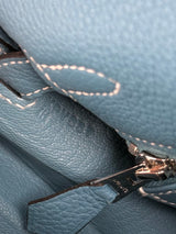 Hermès Kelly 25 retourne blue jean, togo, palladium hardware