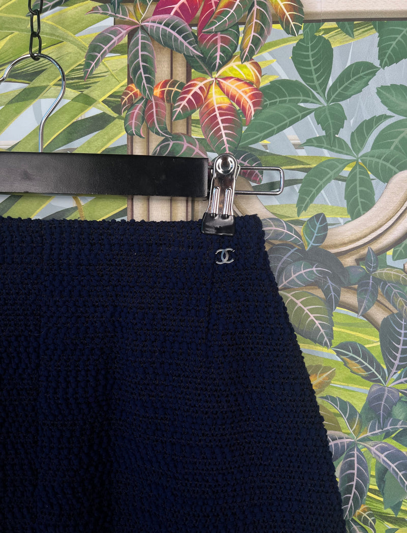 Chanel navy tweed set 2000s