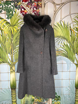 MaxMara coat grey with fur