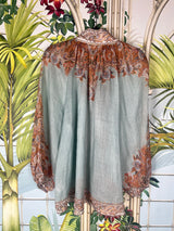 Zimmermann blouse turquoise