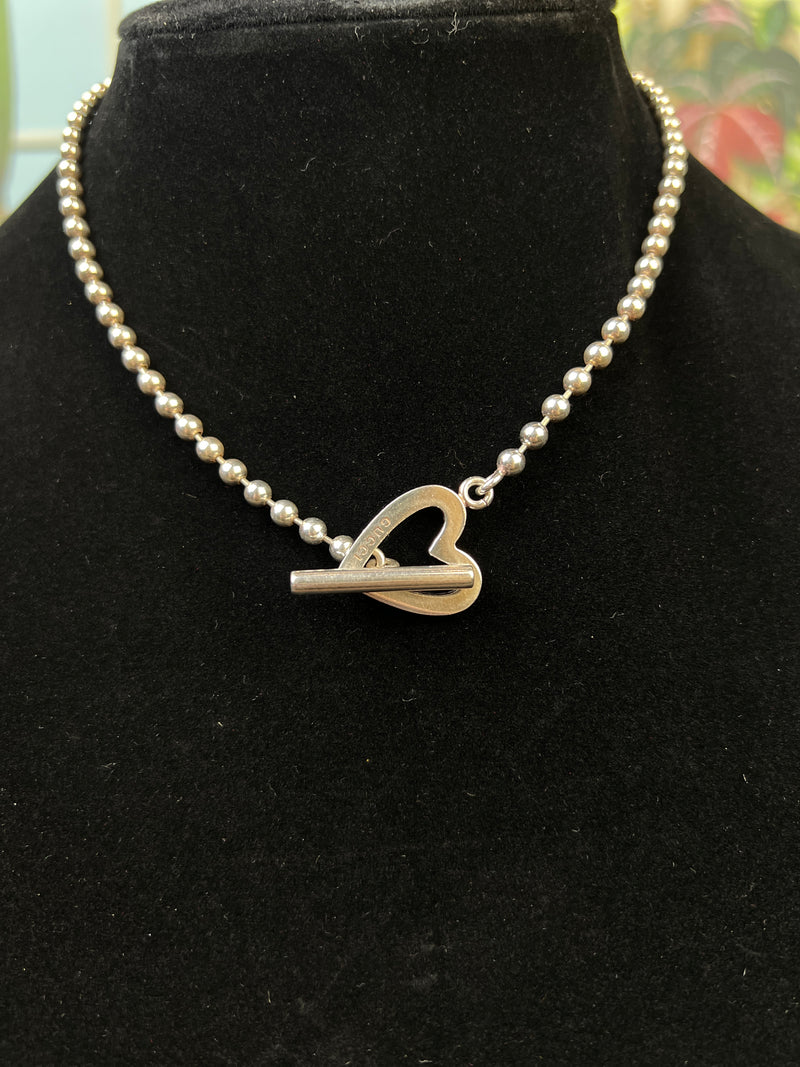 Gucci necklace heart silver