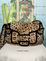 Pierre Hardy leopard suede bag