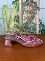 Sophia Webster Pirouette ballet low slingback baby pink/glitter