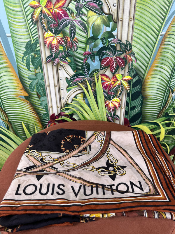Louis Vuitton shawl silk/cashmere