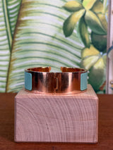 Hermès Clic H Bracelet turquoise / rose gold