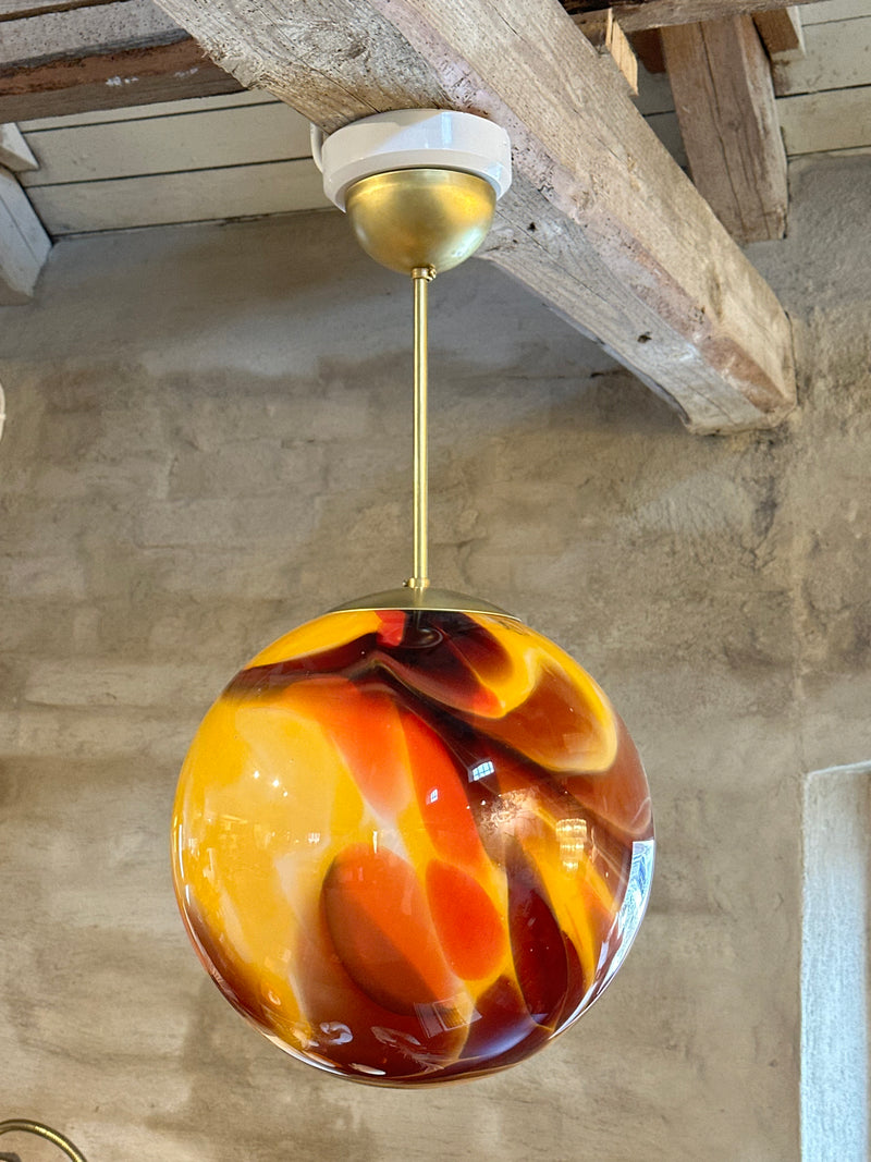 Retro lamp swedish mouth blown glasswork