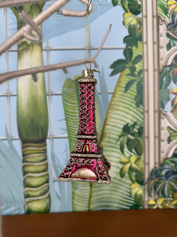 Vondels burgundy glass eiffel tower