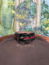 Gucci GG buckle belt green/red