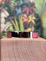 Hermés Clic H PM limited edition bracelet pink/white