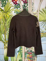 Munthe plus simonsen knitted sweater brown/green