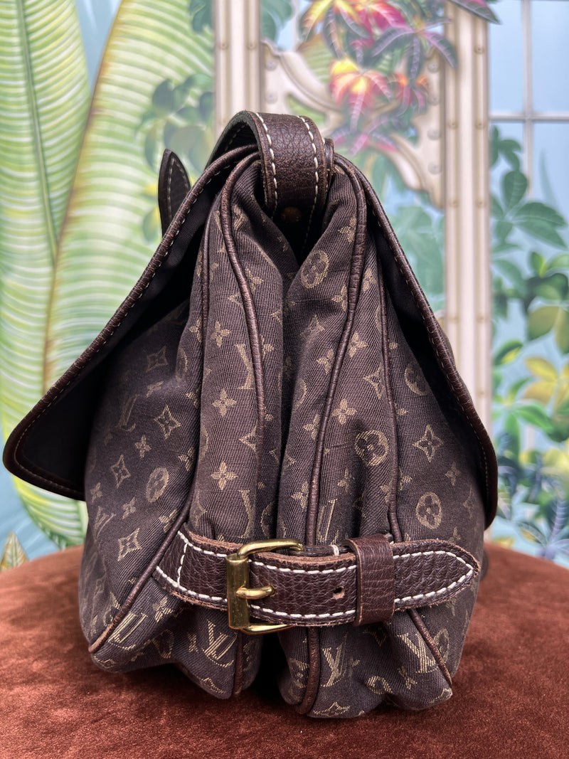 Louis Vuitton mini Lin saumur bag brown