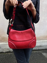 Burberry red leather bag