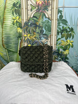 Missoni raffia mini crossbody bag green