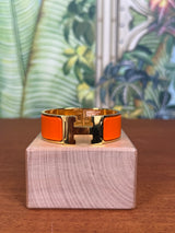 Hermès Clic Clac H Bracelet orange, gold
