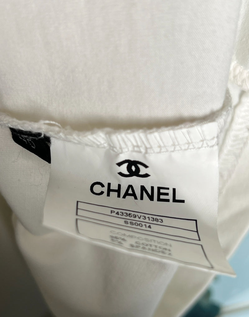 Chanel T-shirt white with CC