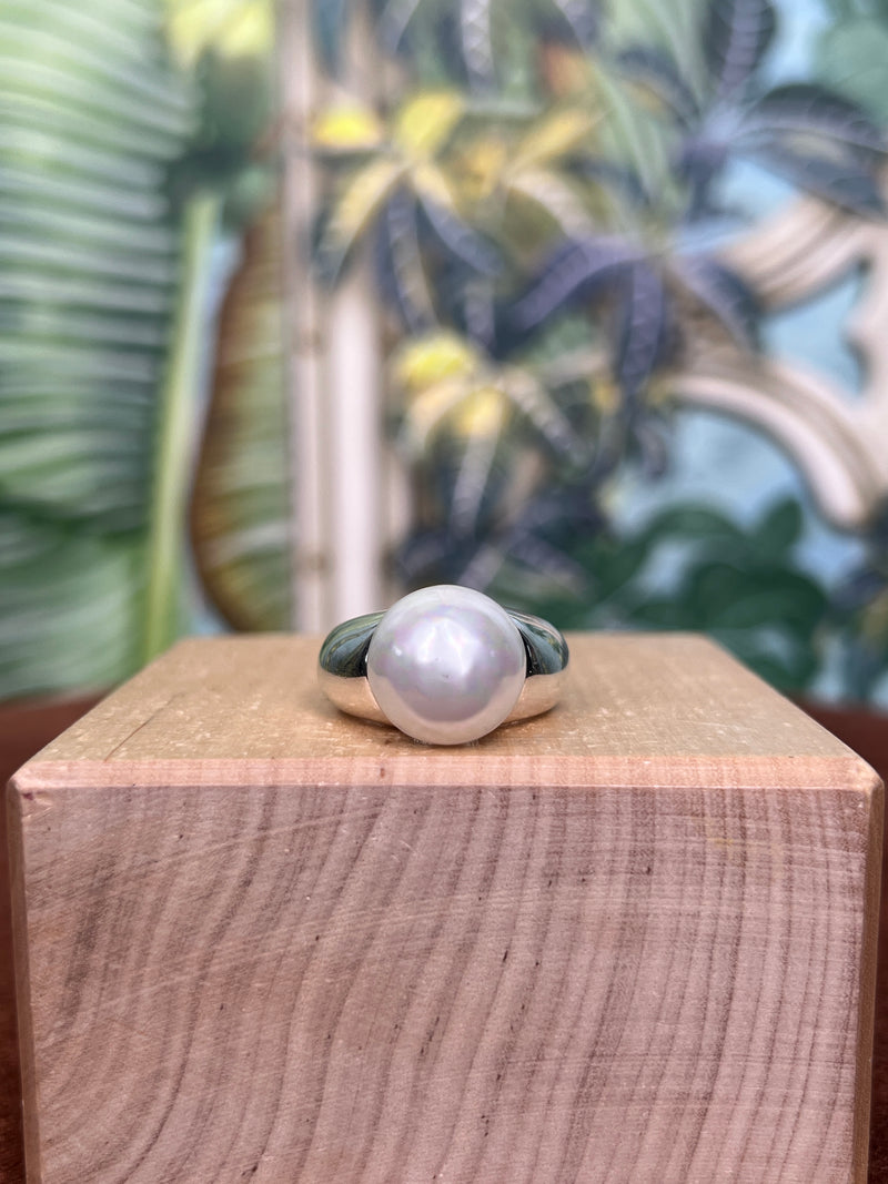 Thomas sabo silver large white pearl ring