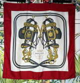 Hermès scarf brides de gala red