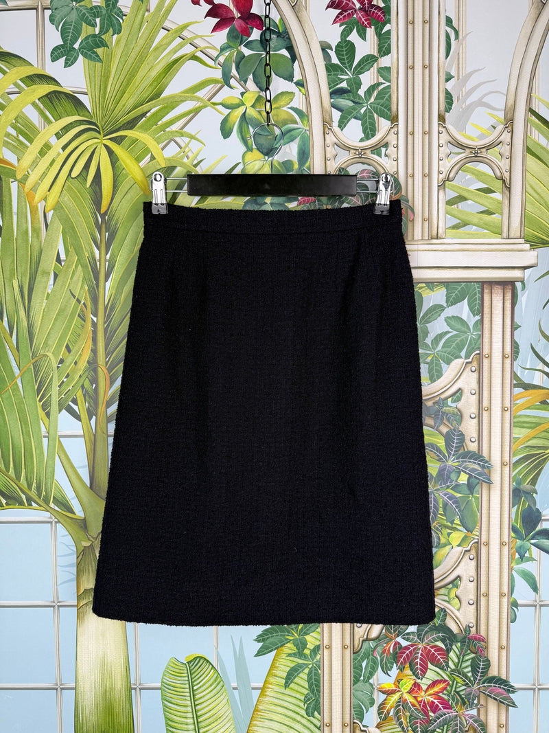 Chanel tweed set dark blue Fall 1996 fall collection