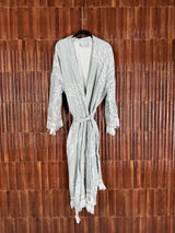 Amca cotton kaftan corallium green