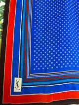 Yves Saint laurent scarf blue, red