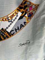 Chanel silk scarf cc