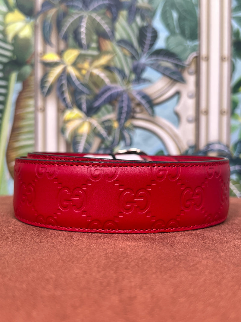 Gucci  interlocking G red belt