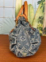 Louis Vuitton monogram denim pleaty bag