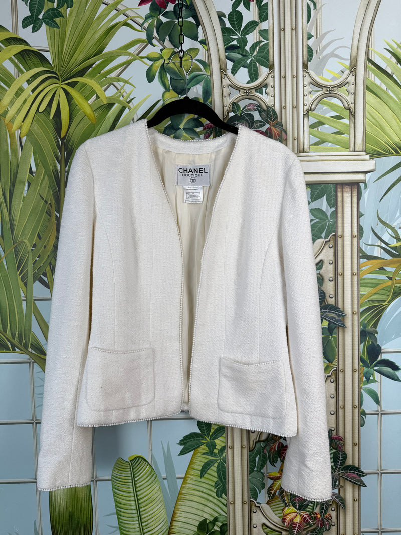 Chanel tweed tripple set white spring collection 1998