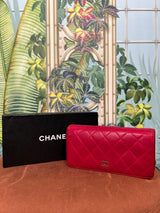 Chanel Timeless wallet red