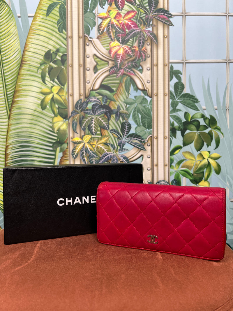 Chanel Timeless wallet red