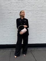 Gucci pink GG canvas Abby D ring baguette bag