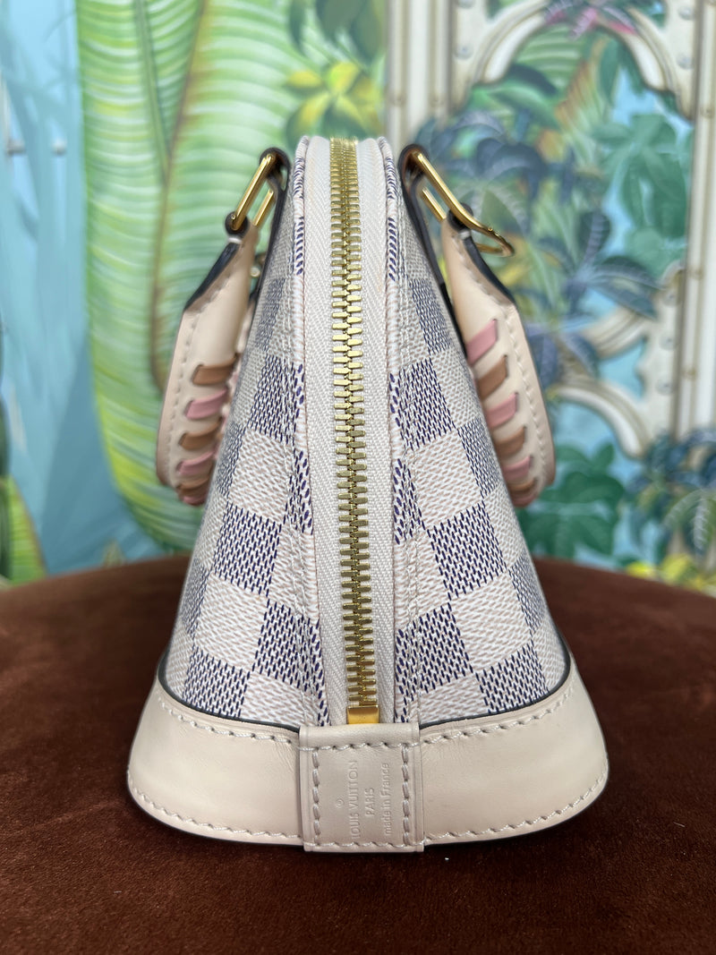 Louis Vuitton Alma BB damier azur braided