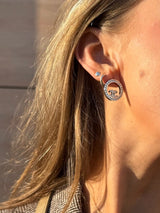 Chanel CC earrings round